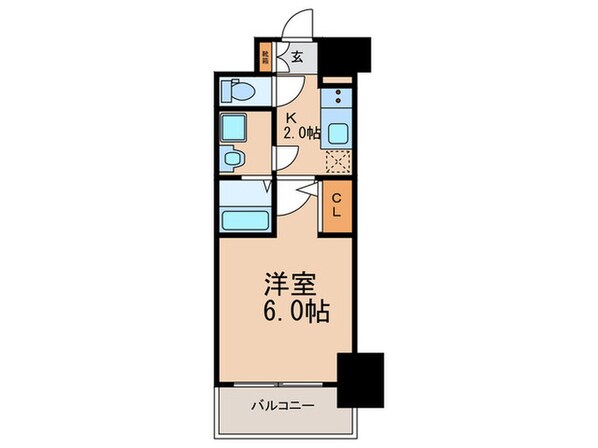 ｴｽﾘｰﾄﾞ福島ｸﾞﾚｲｽ(405)の物件間取画像